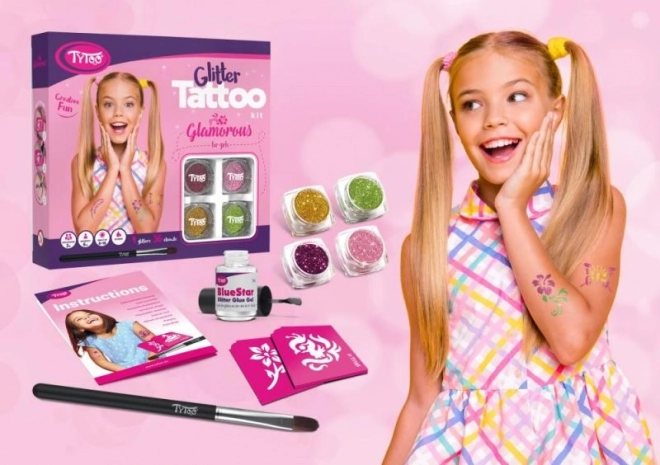 TyToo Glamorous Girls Glitter Tattoo Set