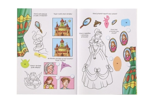 Pracovní sešit s nálepkami princezny