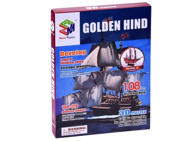 3D Puzzle Ship Golden Hind