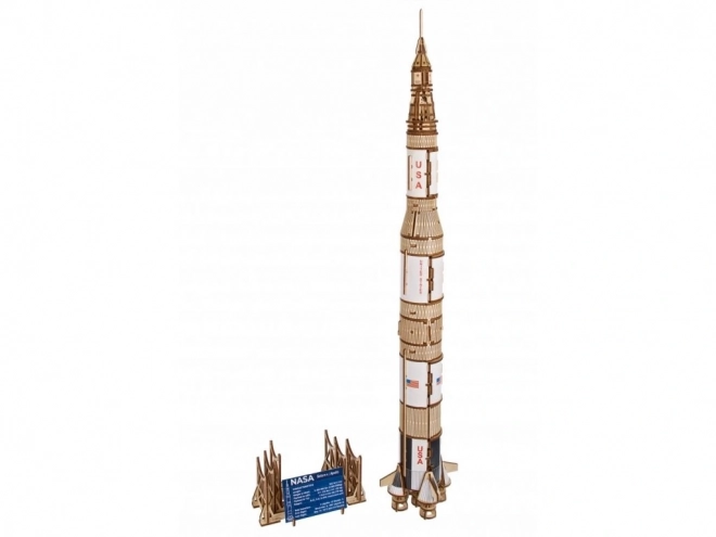 Ugears 3D Wooden Mechanical Puzzle Saturn V