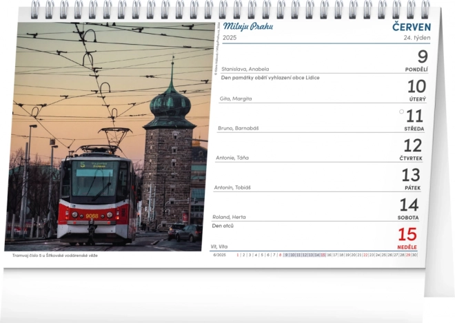 Notique Desk Calendar Prague – I Love Prague 2025