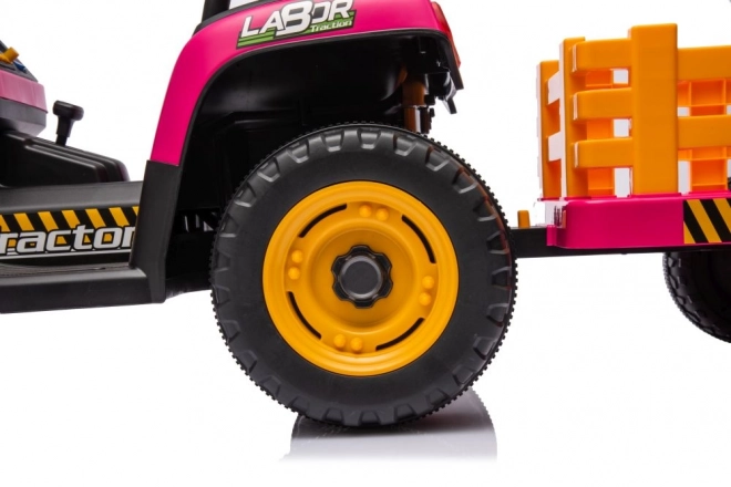 Battery Operated Pink Tractor