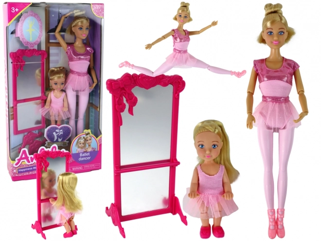 Anlily Mommy and Daughter Ballerina Doll Set