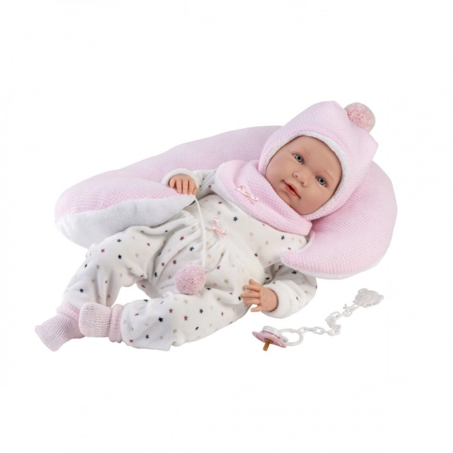 Crying Baby Doll Mimi with Pillow