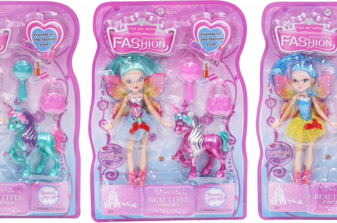 Fairy Doll with Unicorn 21 cm