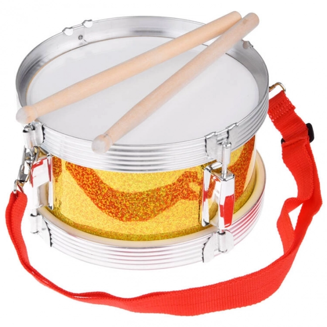 Colorful Drummer's Drum with Strap and Sticks