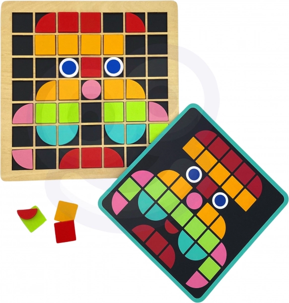 Dřevěná mozaika Tooky Toy Montessori
