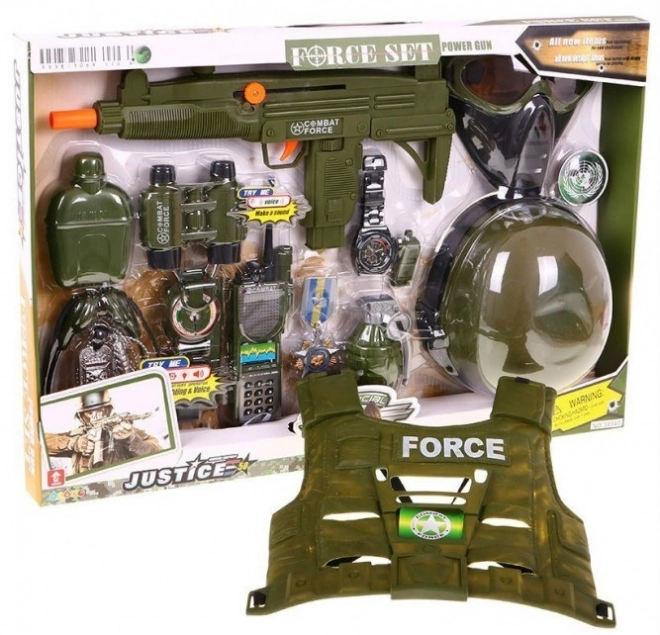 Interactive Soldier Set for Kids 3+ with Helmet, Vest, Rifle and Walkie Talkie