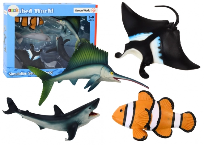 Set of Ocean Animal Figures