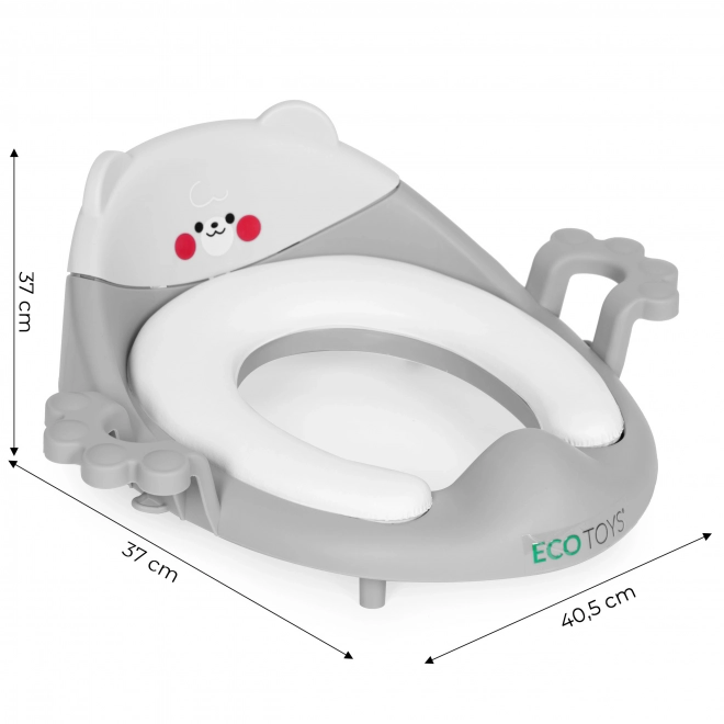 Children's Toilet Seat with Handles and Soft Cushion - ECOTOYS