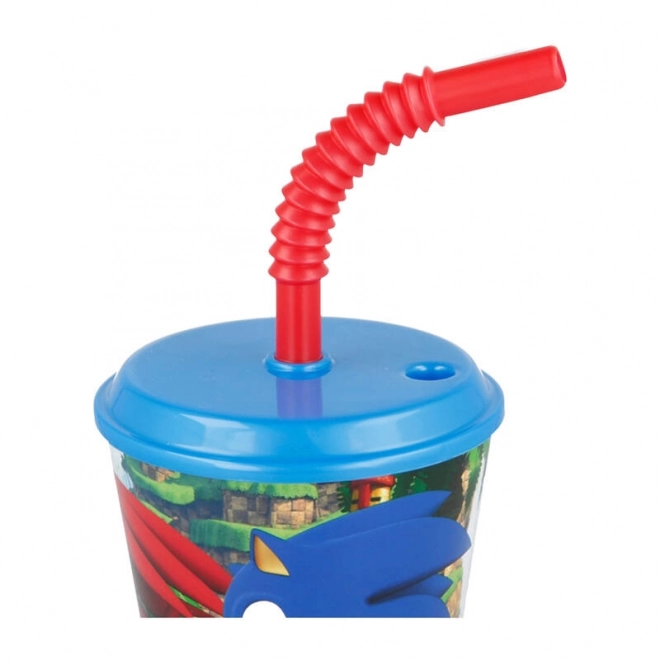 Children's Water Cup with Straw Sonic the Hedgehog