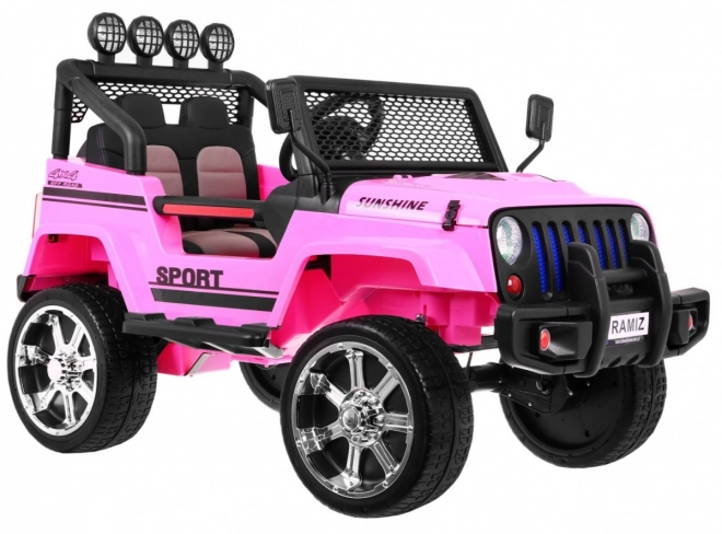 Off-road Car Raptor Drifter Pink + Remote Control + 4x4 Drive + Storage Space + Slow Start + LED MP3