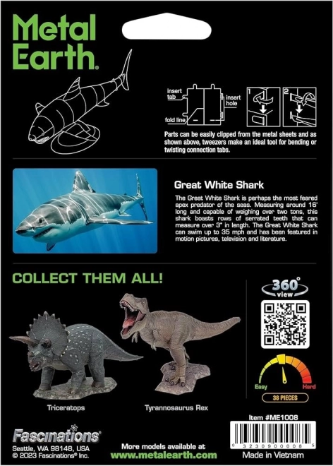 Metal Earth 3D Puzzle Great White Shark