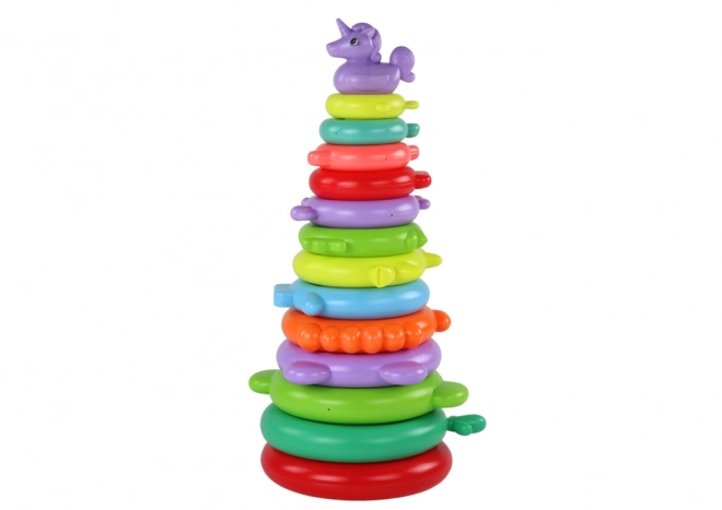 Unicorn Stackable Ring Pyramid Toy