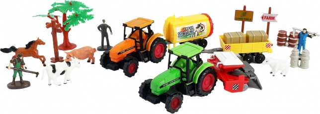 Farma set s traktory a zvířátky