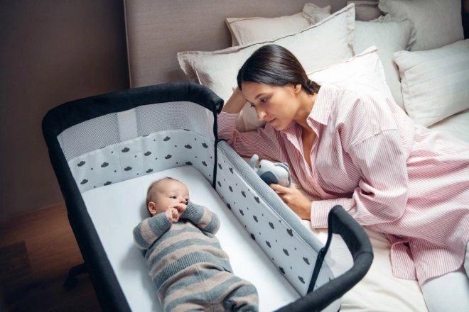 Momi revo dark gray crib