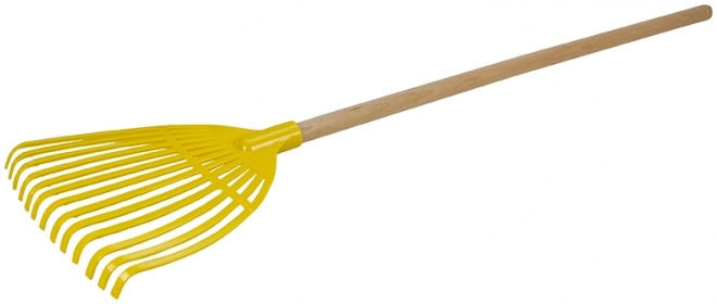 Leaf Rake with Wooden Handle