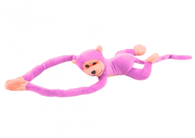 Plush Monkey Toy with Sound Pink 80 cm