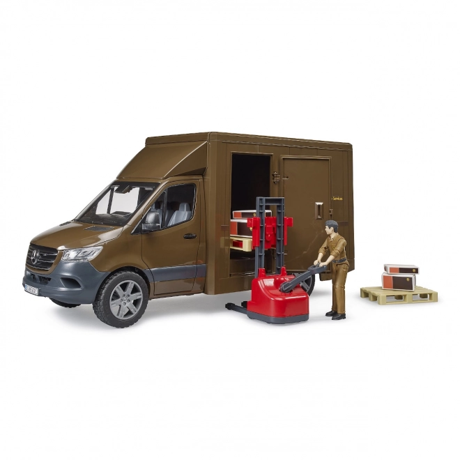 Bruder UPS Mercedes-Benz Sprinter with Figure and Accessories