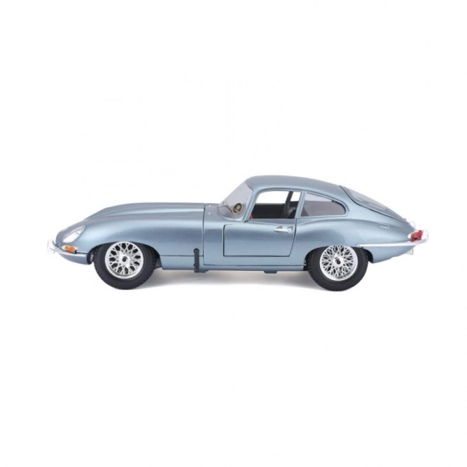 Bburago Jaguar E-Type Coupe Metallic Silver Blue