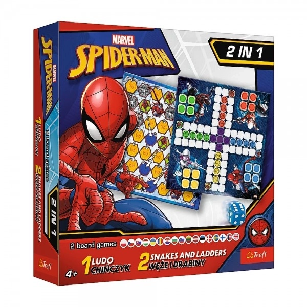 Board Game Set 2-in-1 Ludo, Snakes and Ladders Spider-Man