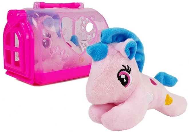 Small Unicorn with Carrier Plush Toy