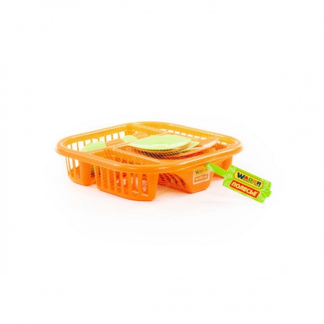 Alice's Play Dish Set with Drainer for 4