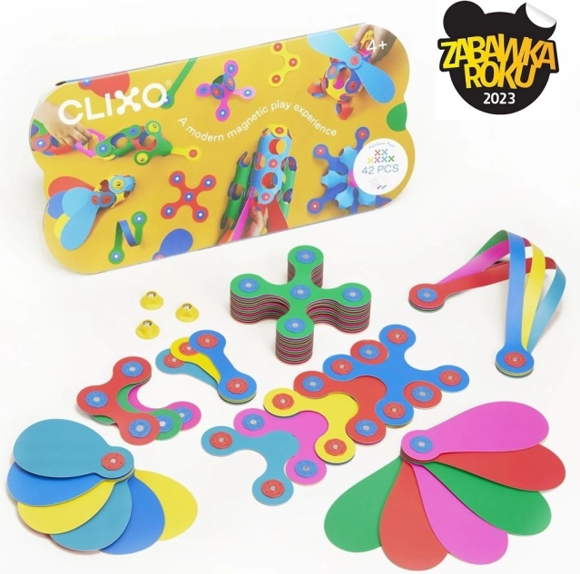 Clixo Rainbow - magnetna sestavljanka 42 kosov
