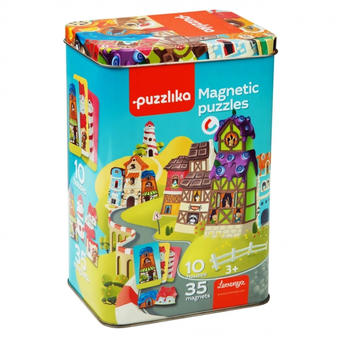 Magnetic Houses Puzzle Game