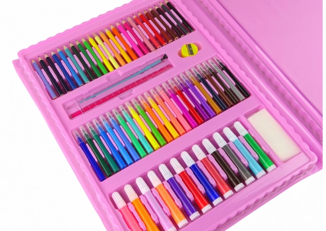 Pink Art Case Set with 208 Pieces