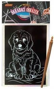 Holographic Scratch Art - Puppies