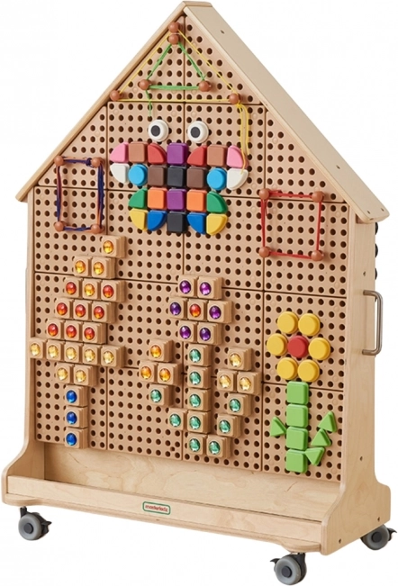 Tableau autoportant en bois Masterkidz STEM en forme de maison avec accessoires