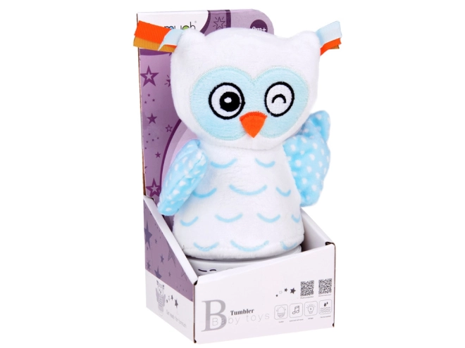 Nightlight Plush Owl with Color Change and Musical Box for Kids