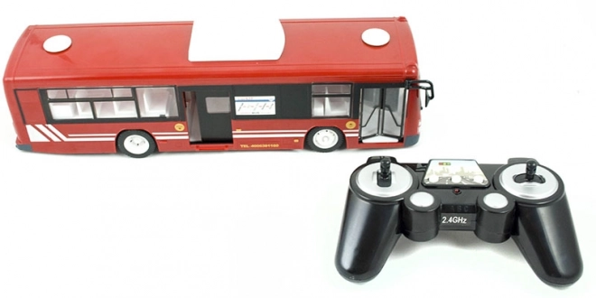 Remote Control City Bus for Kids 6+ - Red with Lights and Sounds