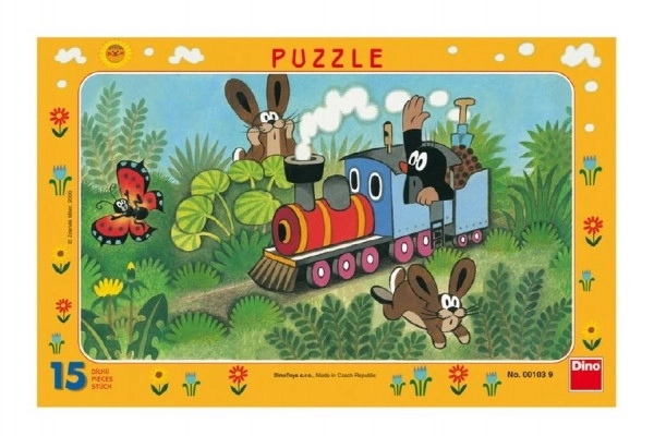 Puzzle With Mole And Locomotive