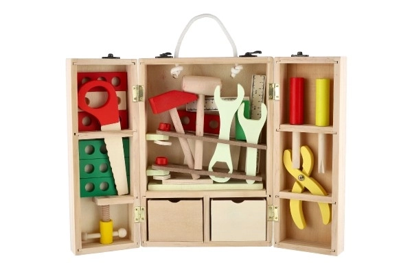 Kids Wooden Tool Kit with Accessories