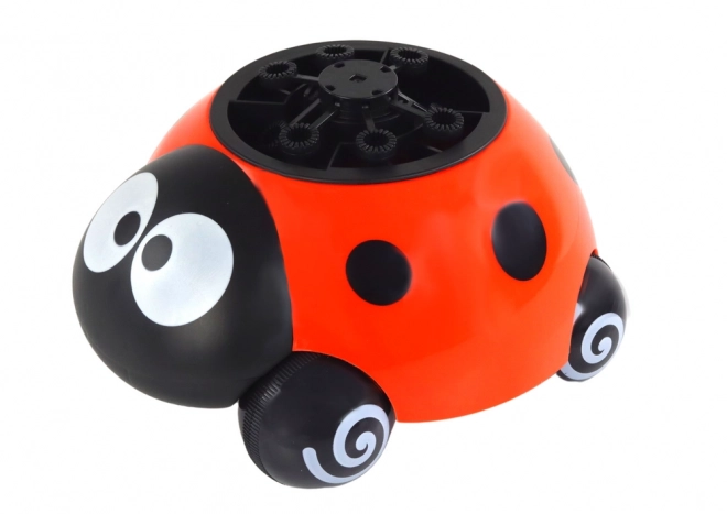 Illuminated Ladybug Bubble Machine on Wheels