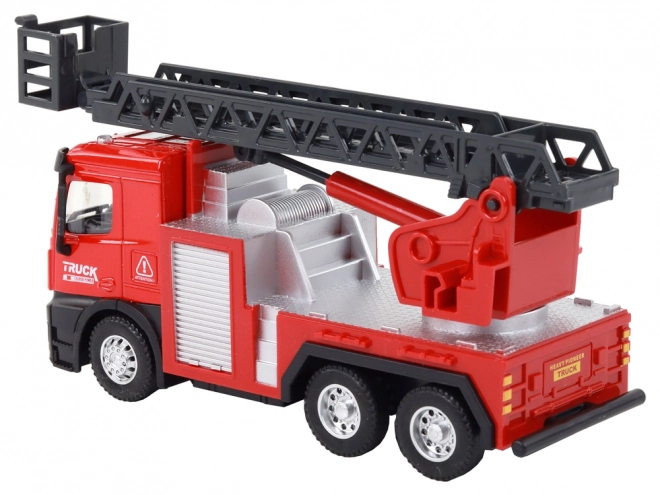 Red Fire Truck with Extendable Ladder