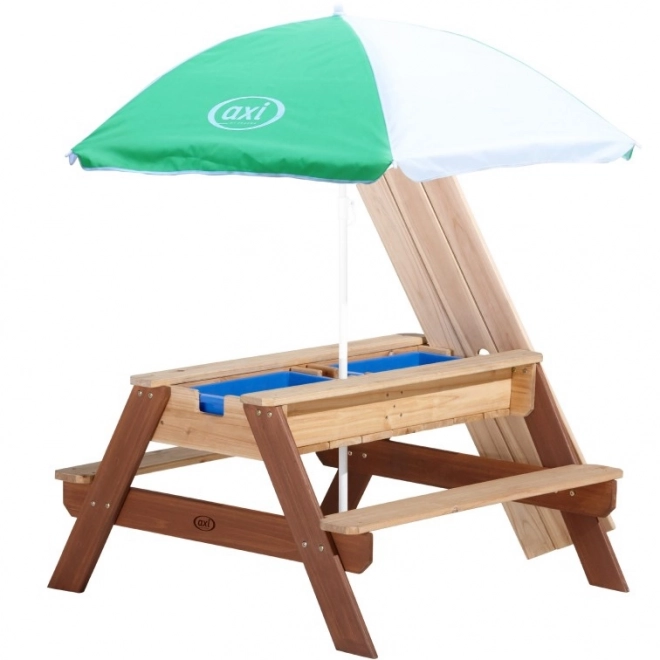 Nick Picnic Table with Bench and Parasol AXI