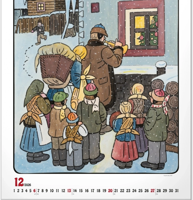 wall calendar Josef Lada 2026