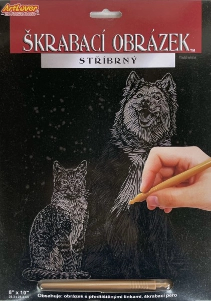 Silver Scratch Art Animal Set