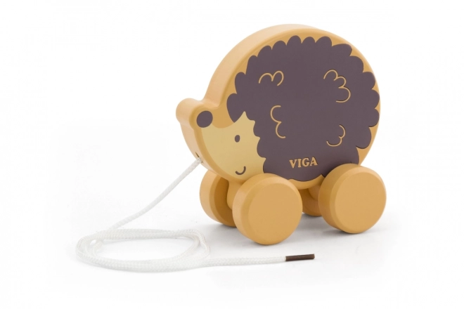 Wooden Pull Along Hedgehog Toy