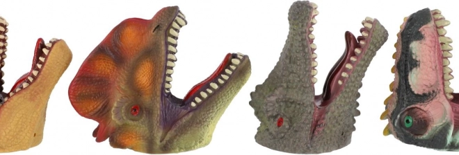 Rubberen dinosaurus-handpop - 1 stuk