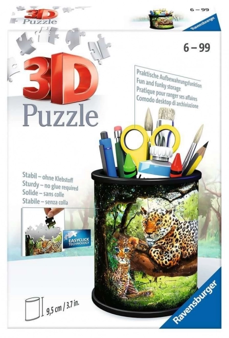 3D Puzzle Stand for Stationery by Ravensburger - Leopard Design