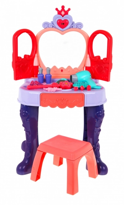 Interactive Vanity Table for Girls with Magic Wand and Accessories