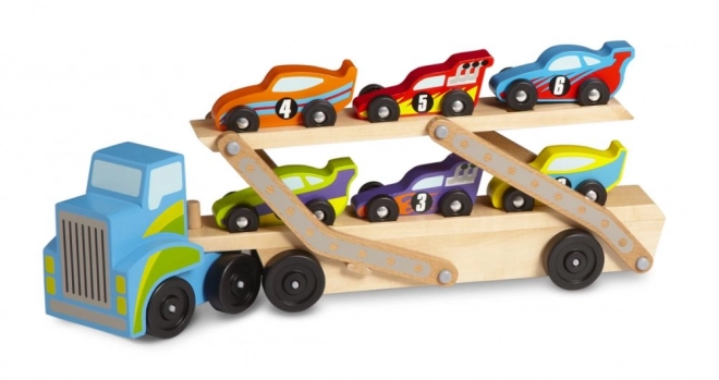 Large Truck with Racing Cars