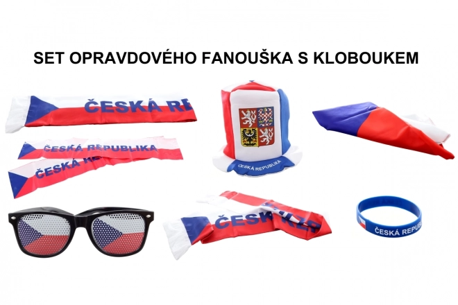 Set tifoseria Repubblica Ceca con cappello