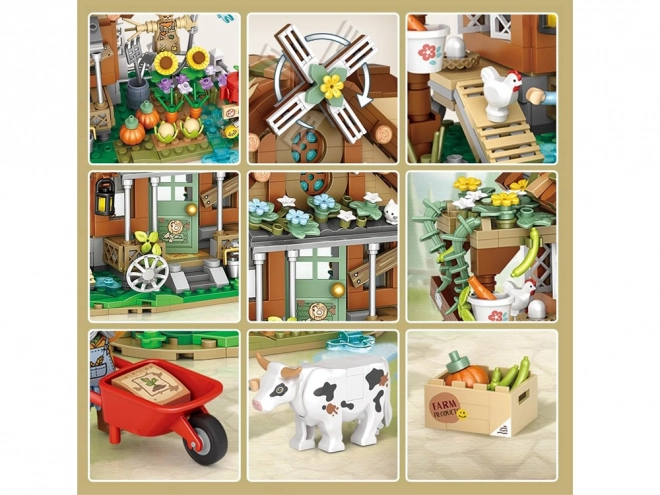 Creative Farm Building Blocks Set