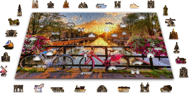 Wooden Puzzle Amsterdam Wheels