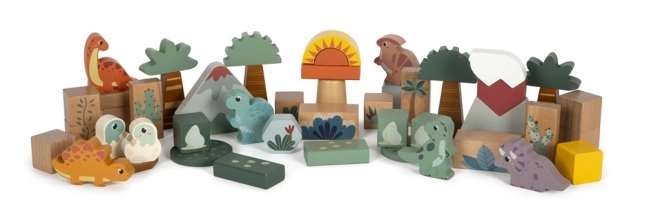 Dinosaur Wooden Blocks Set